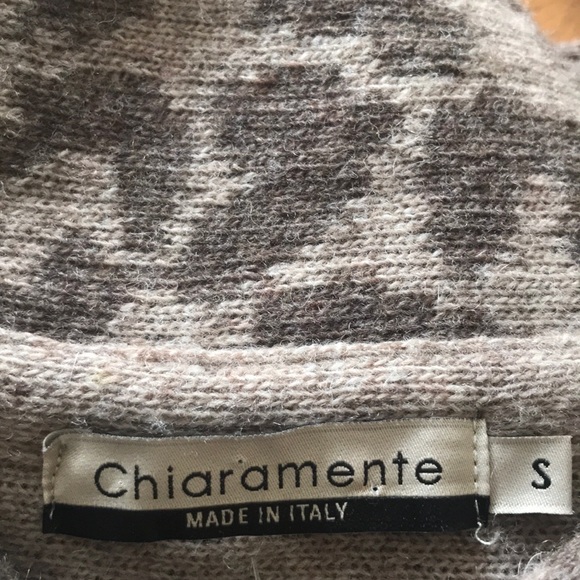 NWOT Chiaramenta Sweater with Leopard collar - Picture 7 of 8